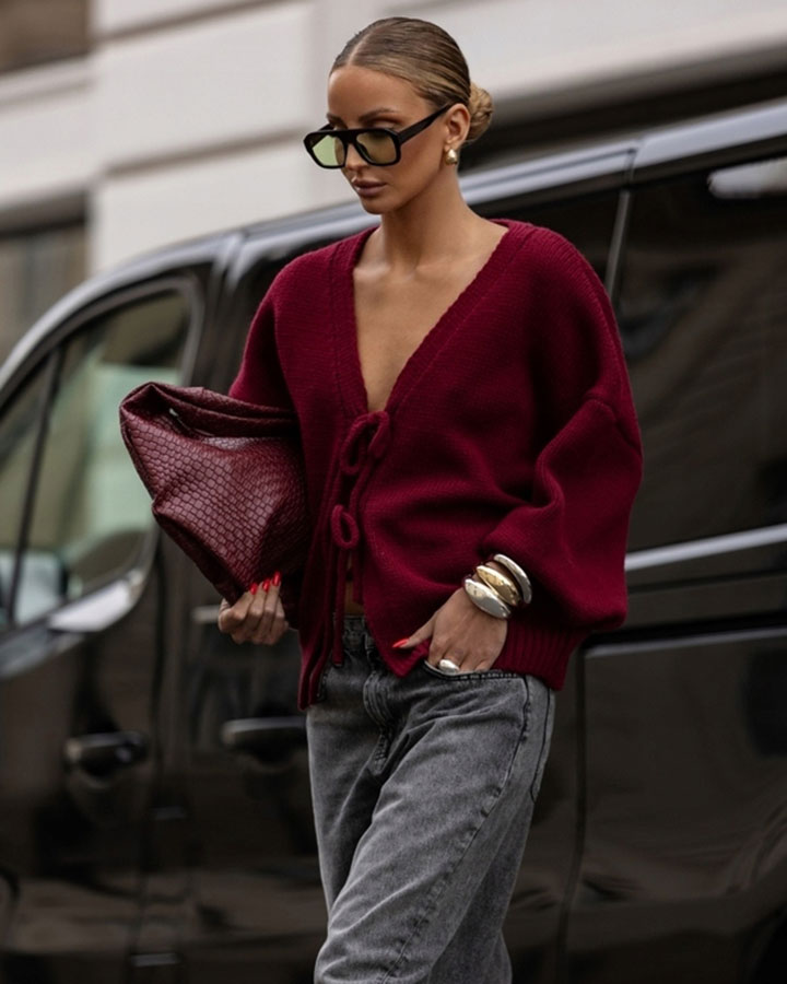 Odessa Burgundy Sweater