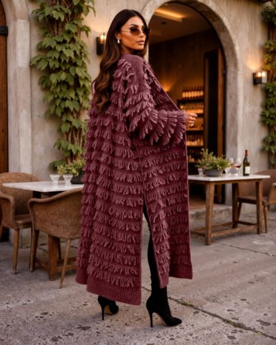 Νoody Burgundy Cardigan