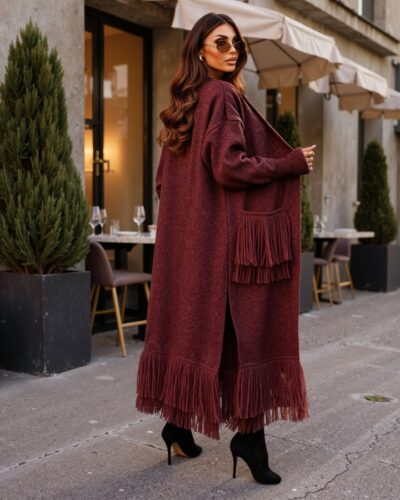 Zuza Burgundy Cardigan