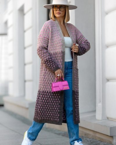 Becca Gray-Pink Cardigan