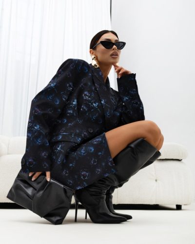 Oversized Peony Blue Blazer